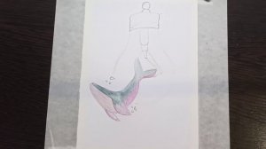Кит / Рисунок гуашью