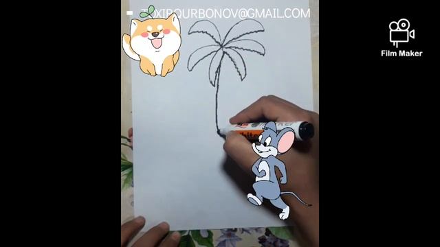 BOLALAR UCHUN PALMA RASM CHIZISH /Нарисовать пальма для детей смотреть онлайн