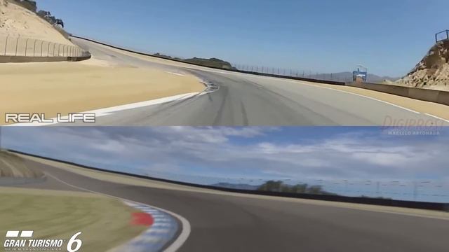 Gran Turismo 6 Vs Real Life @ Laguna Seca Comparison смотреть онлайн