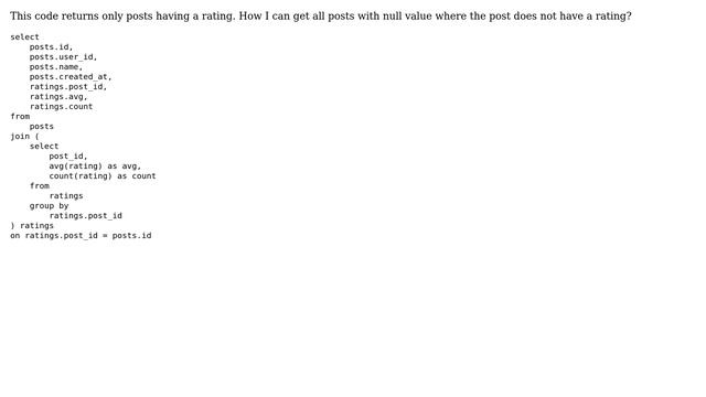 Databases: How to join with null value? смотреть онлайн