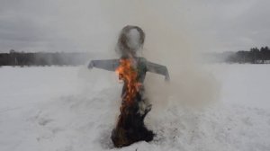 Горит чучело Масленицы, Ревда, Кунгурка, Ri-tv