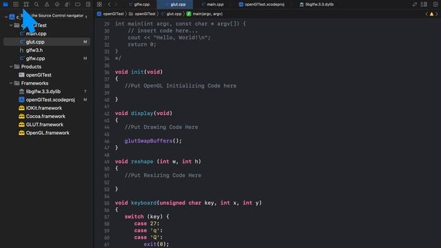 OpenGL Mac Xcode Command Line Glut Glfw Library Set Up смотреть онлайн