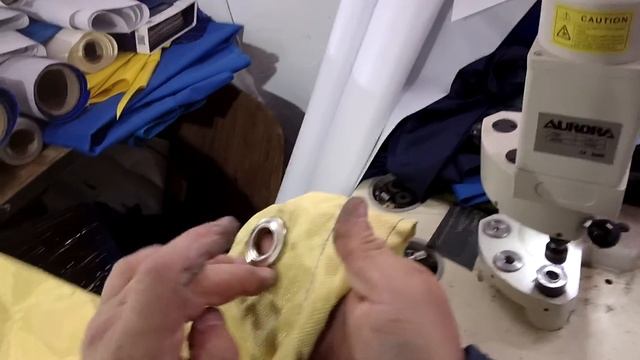 Установка зубастых люверсов на тент из кевлара смотреть онлайн