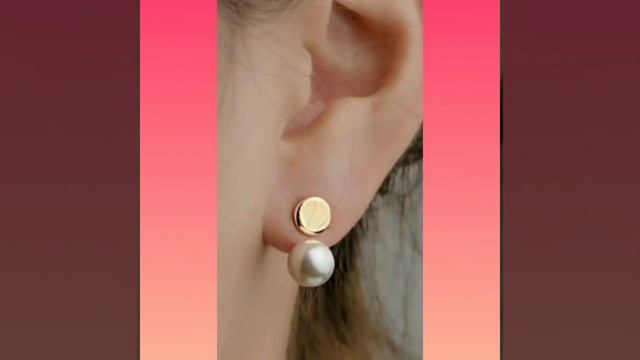 Gold small earrings design and collection with perl *tinygoldearringsdesignandcollection смотреть онлайн