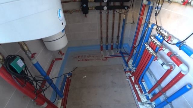 Отопление частного дома 160 кв.м. Теплый пол с радиаторами. Монтаж котельной. Как прожить без газа? смотреть онлайн