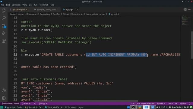GitLab Docker Executor #1.4 Connect Python With MySQL смотреть онлайн