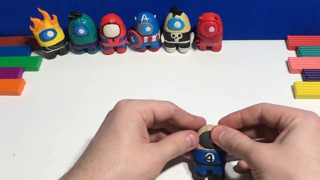 Лепка АМОНГ АС в стиле МАРВЕЛ Лепка из пластилина Часть1 | Among us with clay Marvel path 1 смотреть онлайн