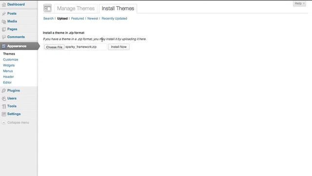 Sparky Framework (WordPress) - Installation смотреть онлайн