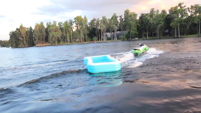 24 HOUR OVERNIGHT CHALLENGE on LAKE!! смотреть онлайн