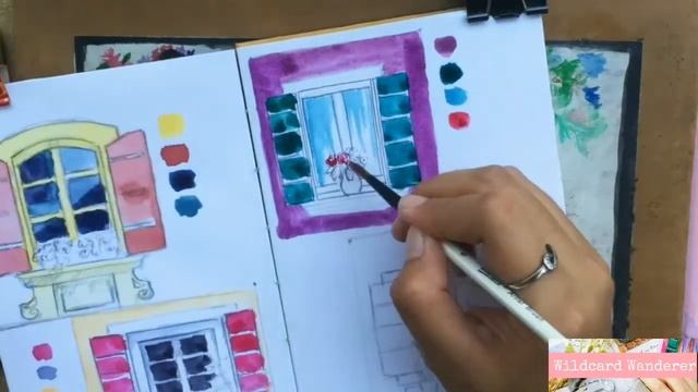 Sketch with Me! | Drawing and Painting Windows with Watercolor and Pen смотреть онлайн