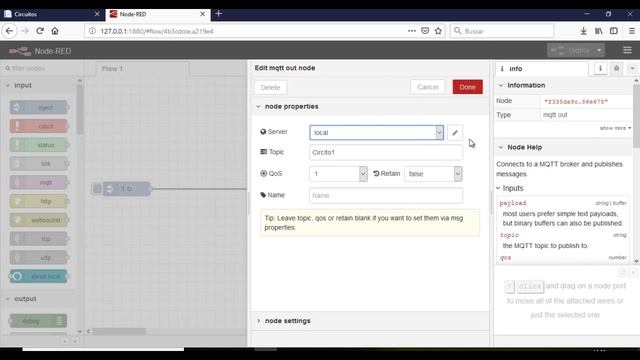 Node Red pasarela MQTT ExControl смотреть онлайн