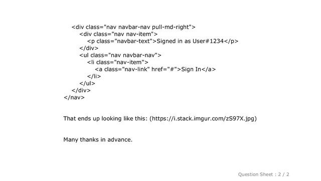 HTML : How do I add plain text to a Bootstrap 4 navbar? смотреть онлайн