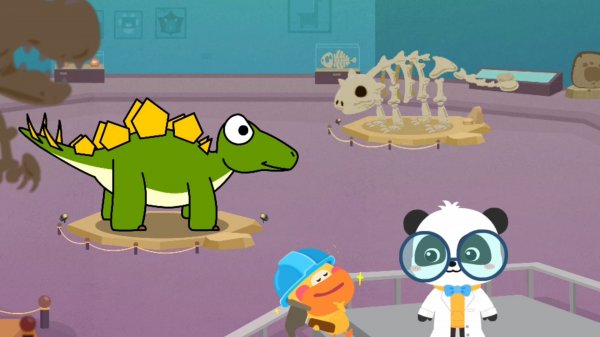 Малышки Кики и Крякря в музее динозавров | Мультфильм про динозавров для детей