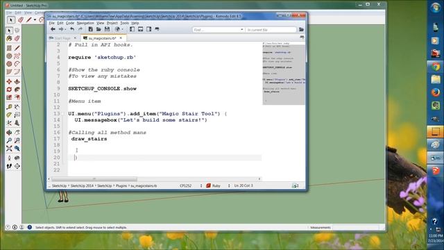 Ruby Programming - 29 - First SketchUp Plugin смотреть онлайн