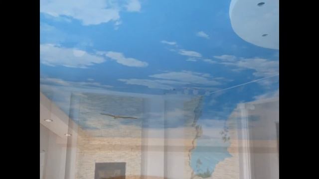 Натяжные потолки голубое небо смотреть онлайн