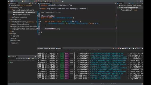 Java Spring - Hello world смотреть онлайн