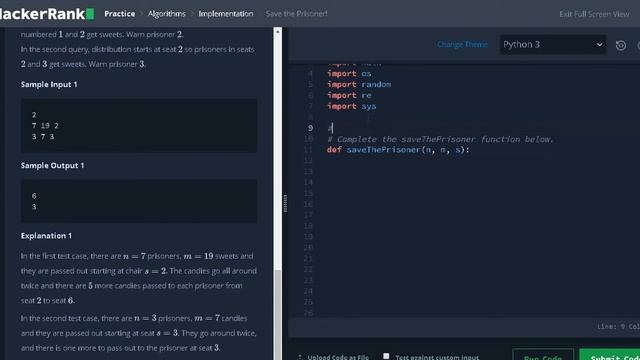 36 - Save the Prisoner! | Implementation | Hackerrank Solution | Python смотреть онлайн