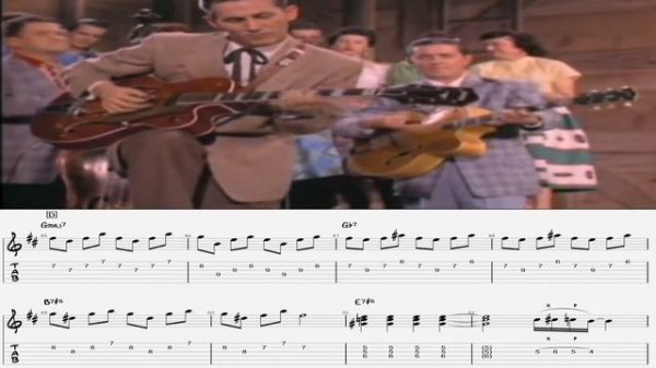 Chet Atkins - Mr.  Sandman Live 1954 Transcription [w. TABS]