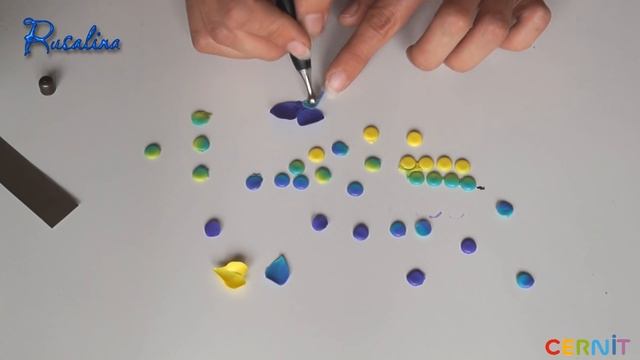 Анютины глазки из полимерной глины❤ Цветы из пластики ❤ Мастер-класс ❤ Polymer clay tutorial смотреть онлайн