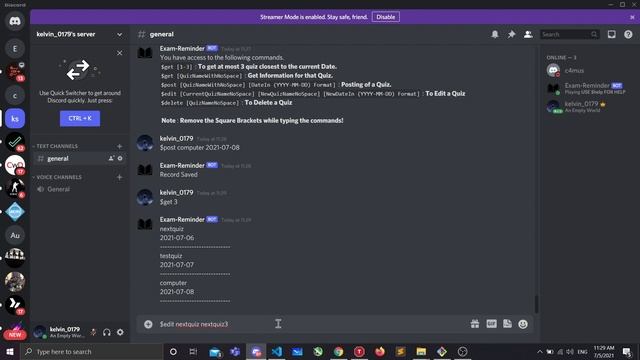 Crio #IBD (Discord Bot for Exam Reminder) смотреть онлайн