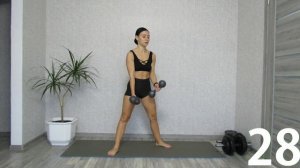 Силовая тренировка на ВСЕ ТЕЛО с гантелями в домашних условиях