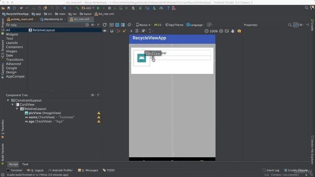 93 - Recycler View - Adapters (Part 2) - Listrow UI Creation - Build Android Apps in Kotlin смотреть онлайн