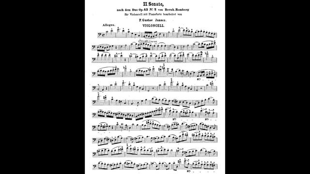 Sonate 2, Op. 43, for Violoncello and Piano by F. Gustav Jansen, 1º mov. (Cello Play along) смотреть онлайн