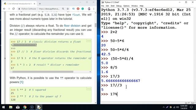 Python Programming 04 Using Python Shell as Calculator смотреть онлайн
