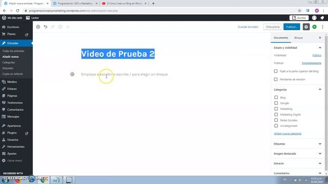 Cómo Insertar un Video de YouTube en WordPress смотреть онлайн