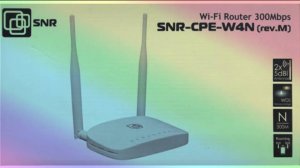 📶 SNR-CPE-W4N (Rev.M) PPPoE настройка роутера