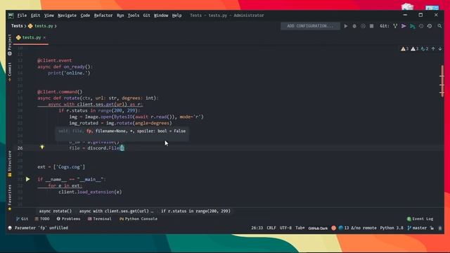 Discord.py & Pillow | Rotate Image Command смотреть онлайн