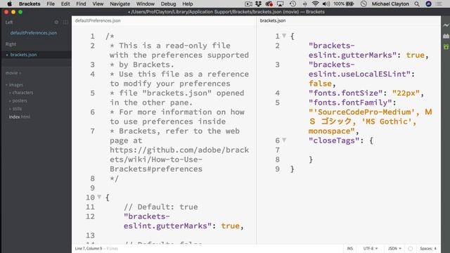 Brackets - Modifying the JSON file to remove auto complete смотреть онлайн