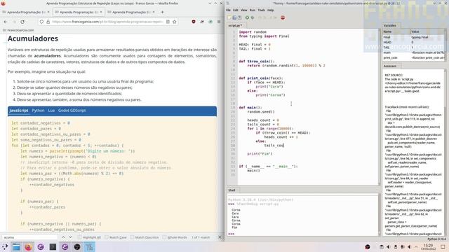 Moedas, Dados e Retângulos (Ideias, Regras, Simulação - Python / PyGame) смотреть онлайн