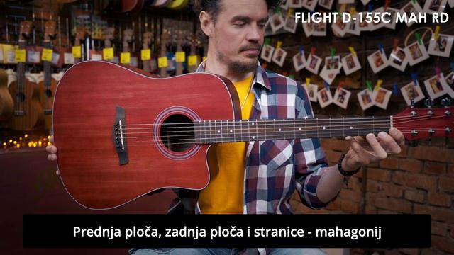 FLIGHT D-155C MAH RD Akustična Gitara смотреть онлайн