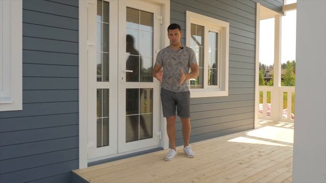 Каркасный дом на монолитной плите и террасой на регулируемых опорах HILST LIFT смотреть онлайн