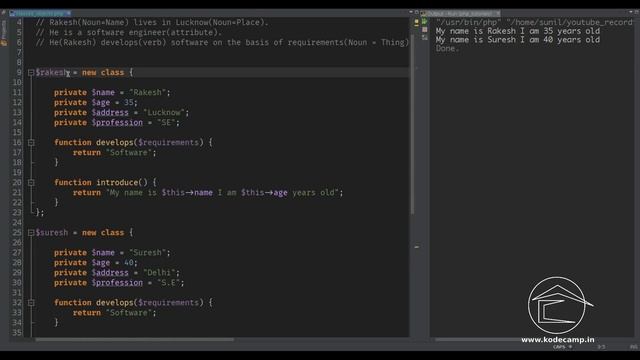 Php Core (Object Oriented Implementations) : 09 : Classes and Objects : 01 | Hindi смотреть онлайн