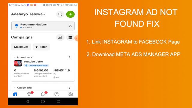 Instagram Ad Account Not Found Fix | There was a problem accessing your AD account Solution смотреть онлайн