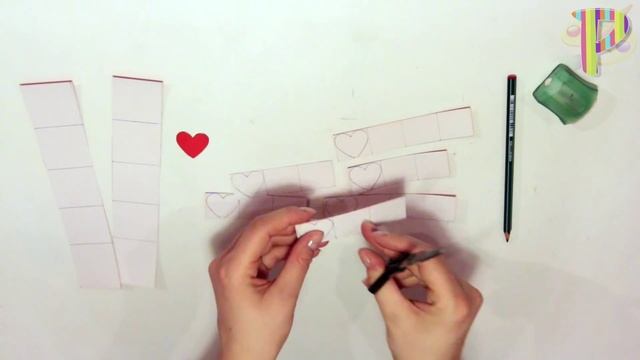 How to make applique hearts on Valentine's Day Как сделать аппликацию сердечки? смотреть онлайн