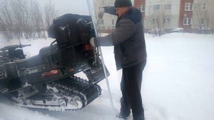 Самодельный домкрат для снегохода.