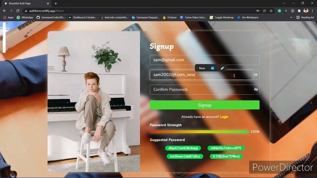 Auth Form Design #React #Bootstrap | Password Strength Checker | Password Suggestion | Responsive смотреть онлайн