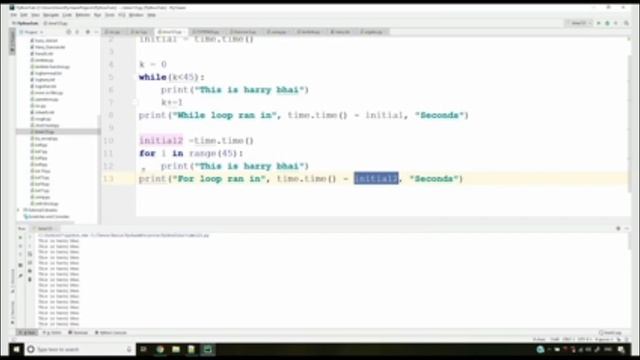Python time model with while and for loop смотреть онлайн