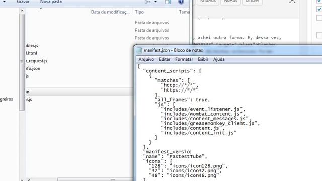 Edição do arquivo "manifest.json" смотреть онлайн