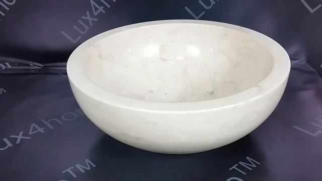 Круглый умывальник из мрамора - Gemma 501 Marble Cream. Мраморный умывальник смотреть онлайн