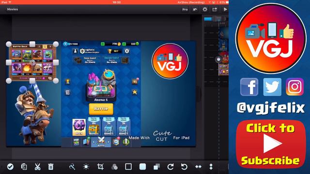 How to Create Video Overlays & Background Using an iPhone or iPad - Featuring Clash Royale смотреть онлайн