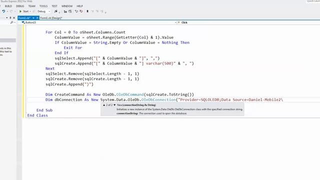 VBNET - Simple Example how to save Excel worksheet as MS SQL table смотреть онлайн