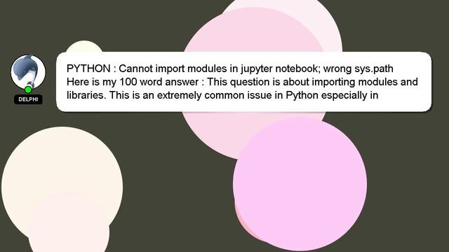 PYTHON : Cannot import modules in jupyter notebook; wrong sys.path смотреть онлайн