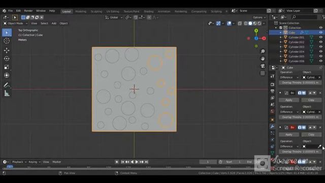 Blender Boolean Modifier смотреть онлайн
