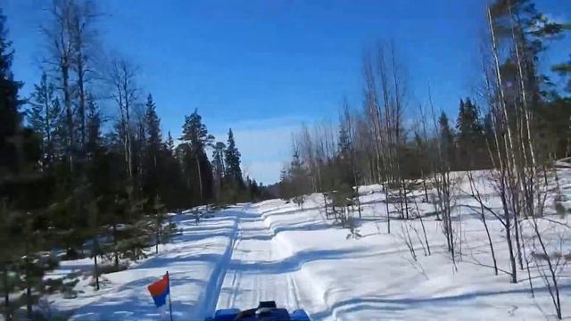 На мотособаке на рыбалку. Погода отличная. Ехать одно удовольствие / It's a pleasure to drive. смотреть онлайн