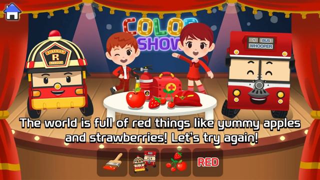 Red | Color play for Kids | Robocar Poli Game смотреть онлайн