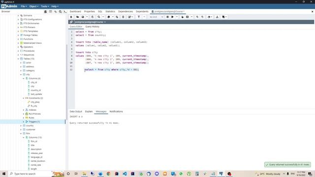 POSTGRESQL Tutorial for beginners - INSERT MULTIPLE ROWS смотреть онлайн